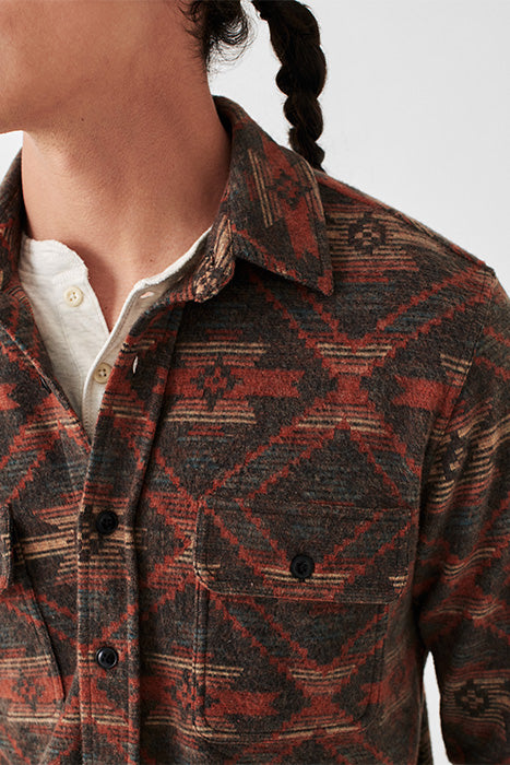 FAHERTY SWEATER SHIRT IN WESTERN RANGE SHADOW in WESTERN RANGE SHADOW — view 4