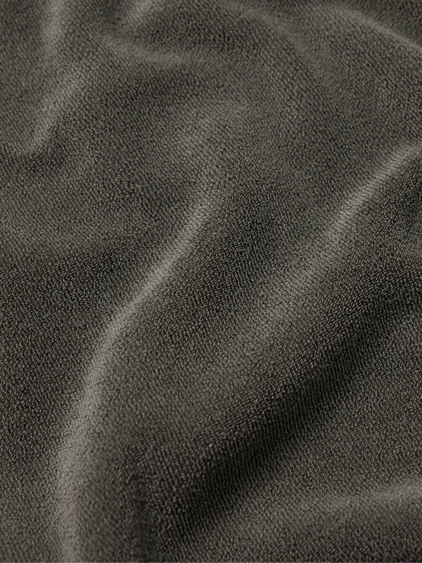 FEAR OF GOD SHORT SLEEVE TERRY POLO IN OFF BLACK in OFF BLACK — view 3