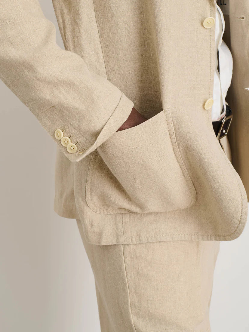 ALEX MILL MERCER BLAZER IN FLAX LINEN in FLAX LINEN — view 6