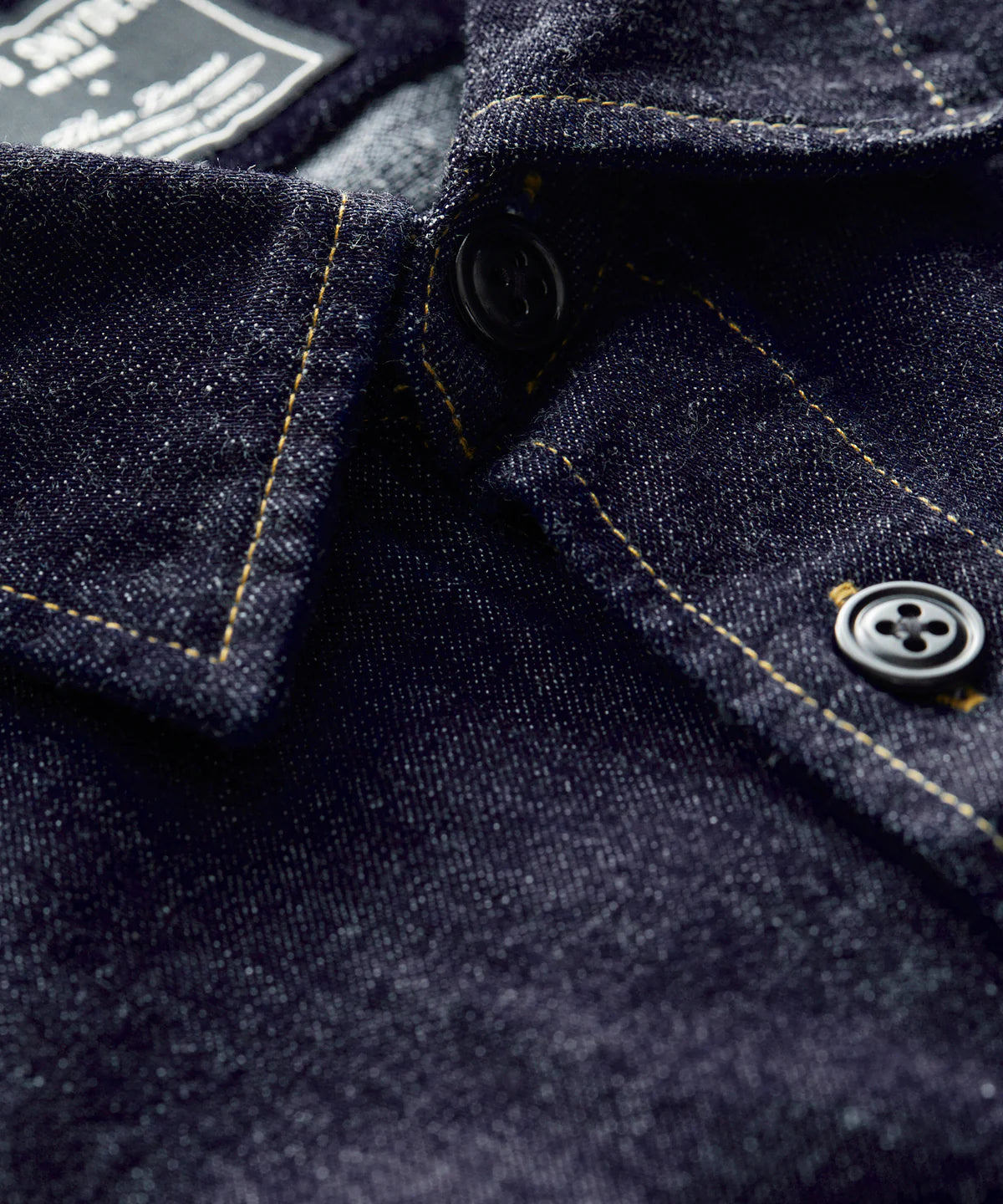 TODD SNYDER JAPANESE RAW SELVEDGE OVERSHIRT IN INDIGO in INDIGO — view 2
