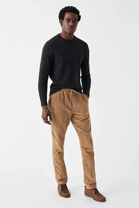 FAHERTY DRAWSTRING CORDUROY PANT IN FADED CEDAR in FADED CEDAR — view 3