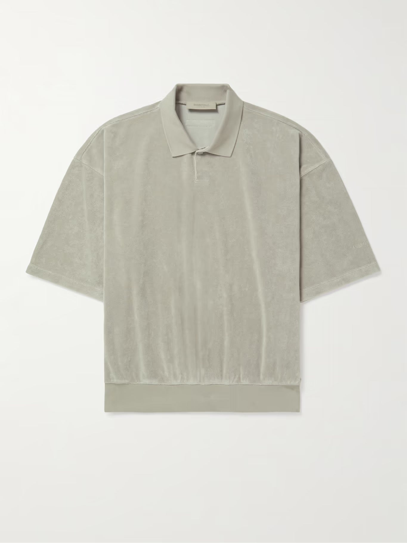 FEAR OF GOD - FEAR OF GOD SHORT SLEEVE TERRY POLO IN LIGHT GRAY - Rent With Thred