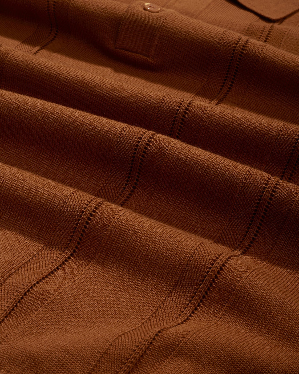 SATURDAYS NYC JAHMAD KNIT POLO IN CARAMEL in CARAMEL — view 5