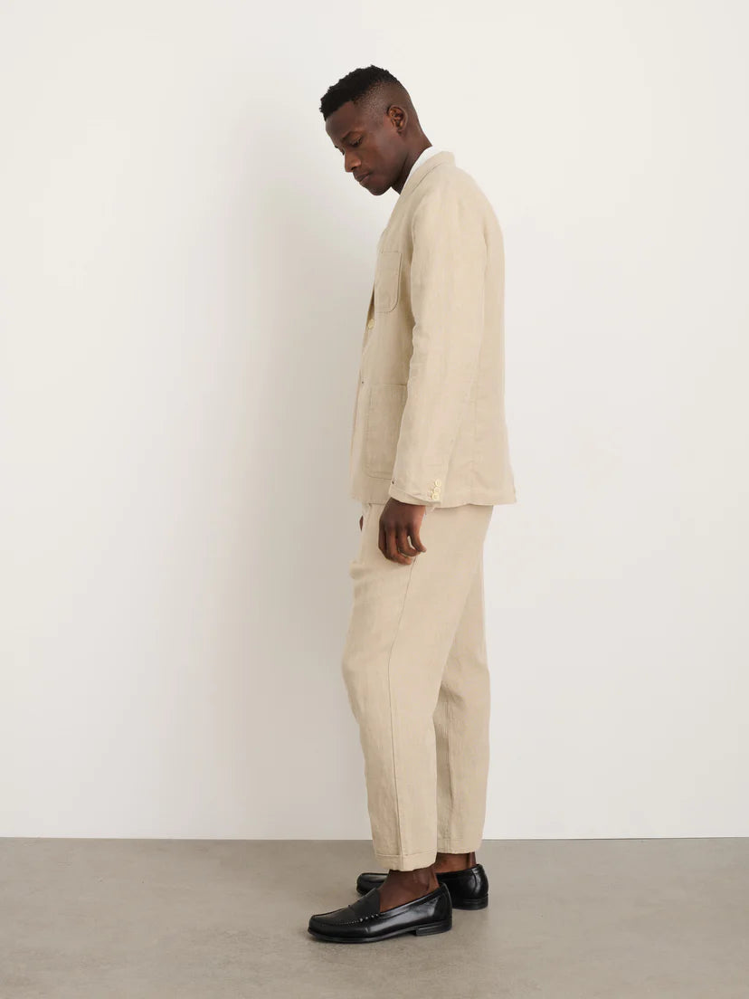 ALEX MILL MERCER BLAZER IN FLAX LINEN in FLAX LINEN — view 7