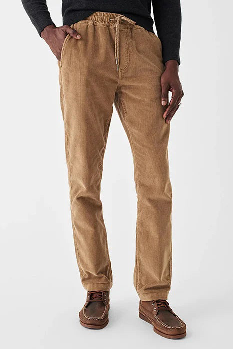 FAHERTY DRAWSTRING CORDUROY PANT IN FADED CEDAR in FADED CEDAR — main product view