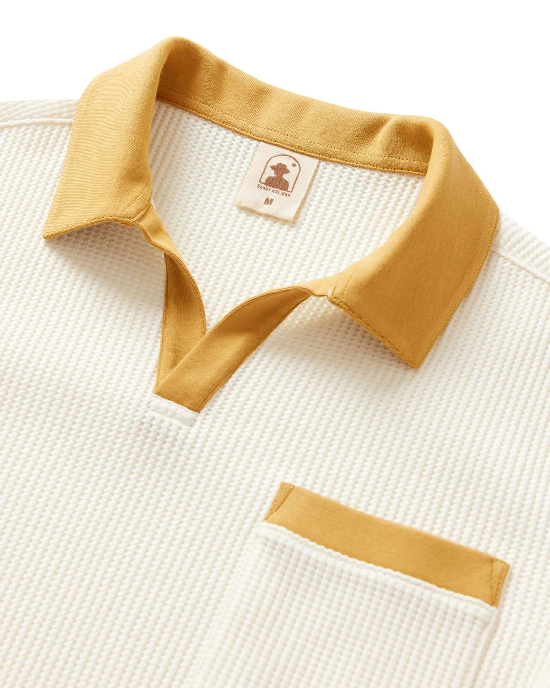 DANDY DEL MAR CANNES WAFFLE KNIT SHIRT IN VINTAGE IVORY in VINTAGE IVORY — view 2
