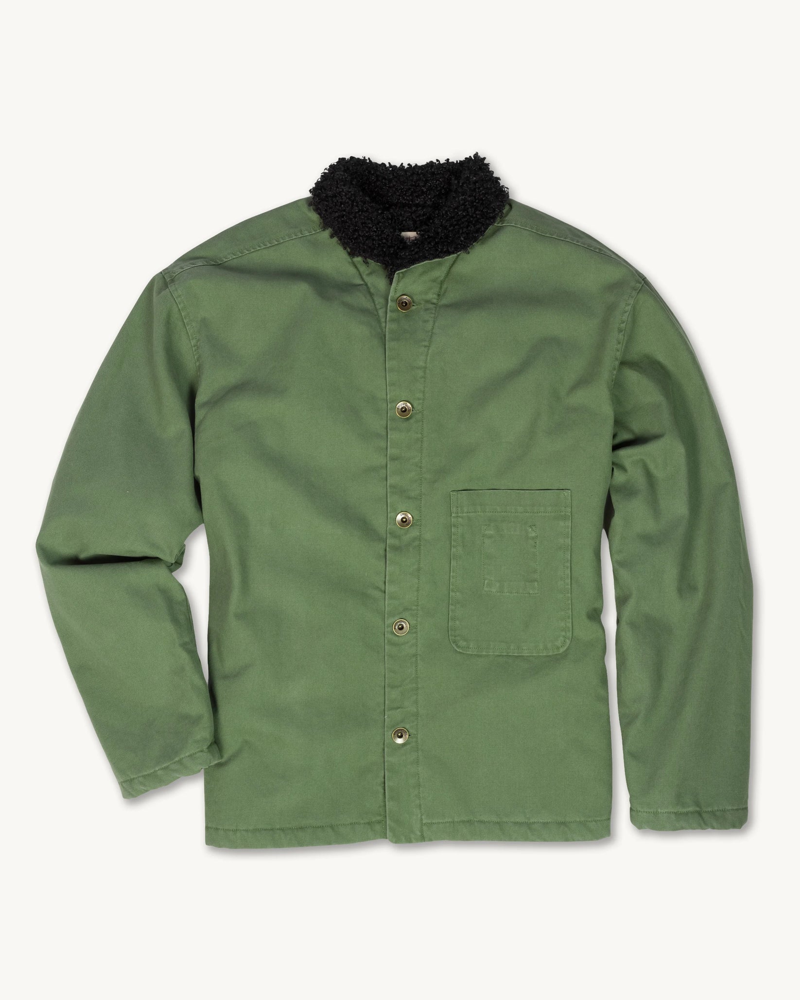 IMPERFECTS SHERPA SHEPHERDS JACKET IN FATIGUE CANVAS in FATIGUE CANVAS — main product view