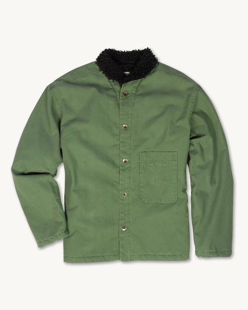 IMPERFECTS SHERPA SHEPHERDS JACKET IN FATIGUE CANVAS product view