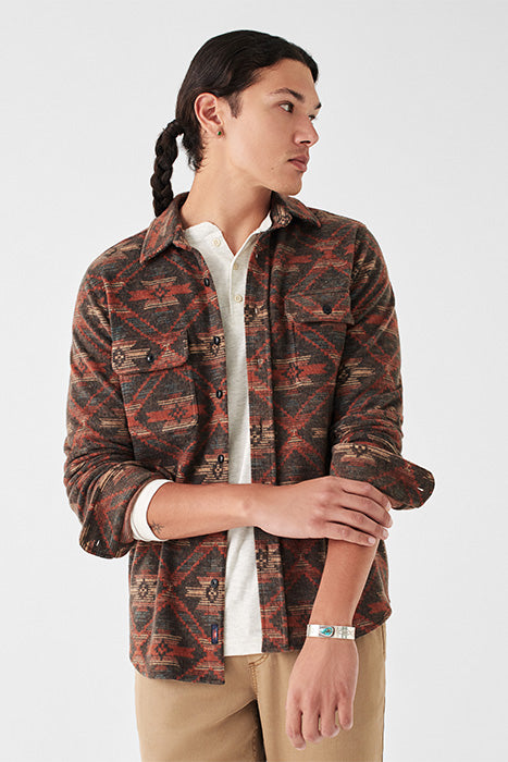 Faherty - FAHERTY SWEATER SHIRT IN WESTERN RANGE SHADOW - Rent With Thred