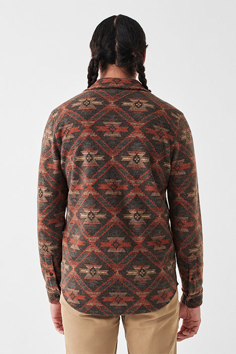 FAHERTY SWEATER SHIRT IN WESTERN RANGE SHADOW in WESTERN RANGE SHADOW — view 2