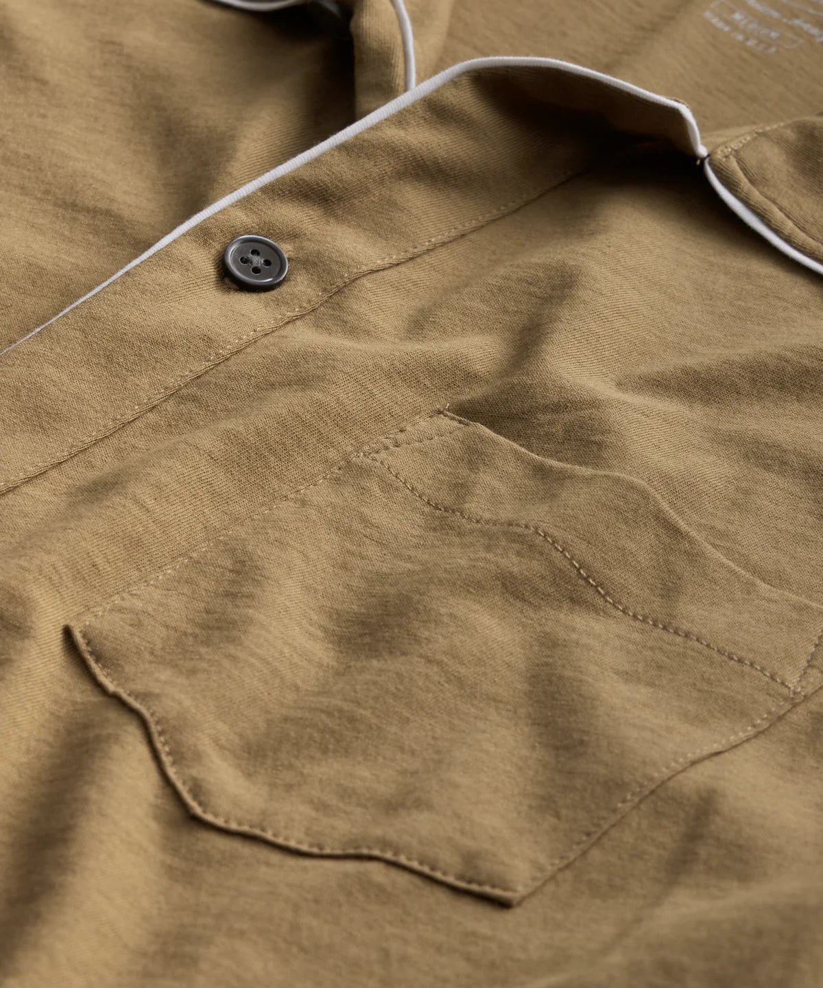 TODD SNYDER MONTAUK TIPPED FULL PLACKET POLO IN PINE CONE in PINE CONE — view 2