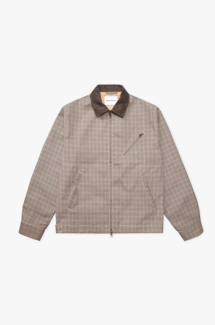 GENERAL ADMISSION PLAID JACKET IN BEIGE CHECK