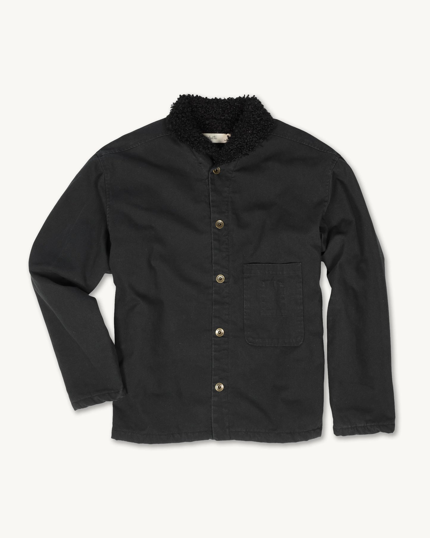 Imperfects - IMPERFECTS SHERPA SHEPHERDS SHIRT IN OBSIDIAN CANVAS - Rent With Thred