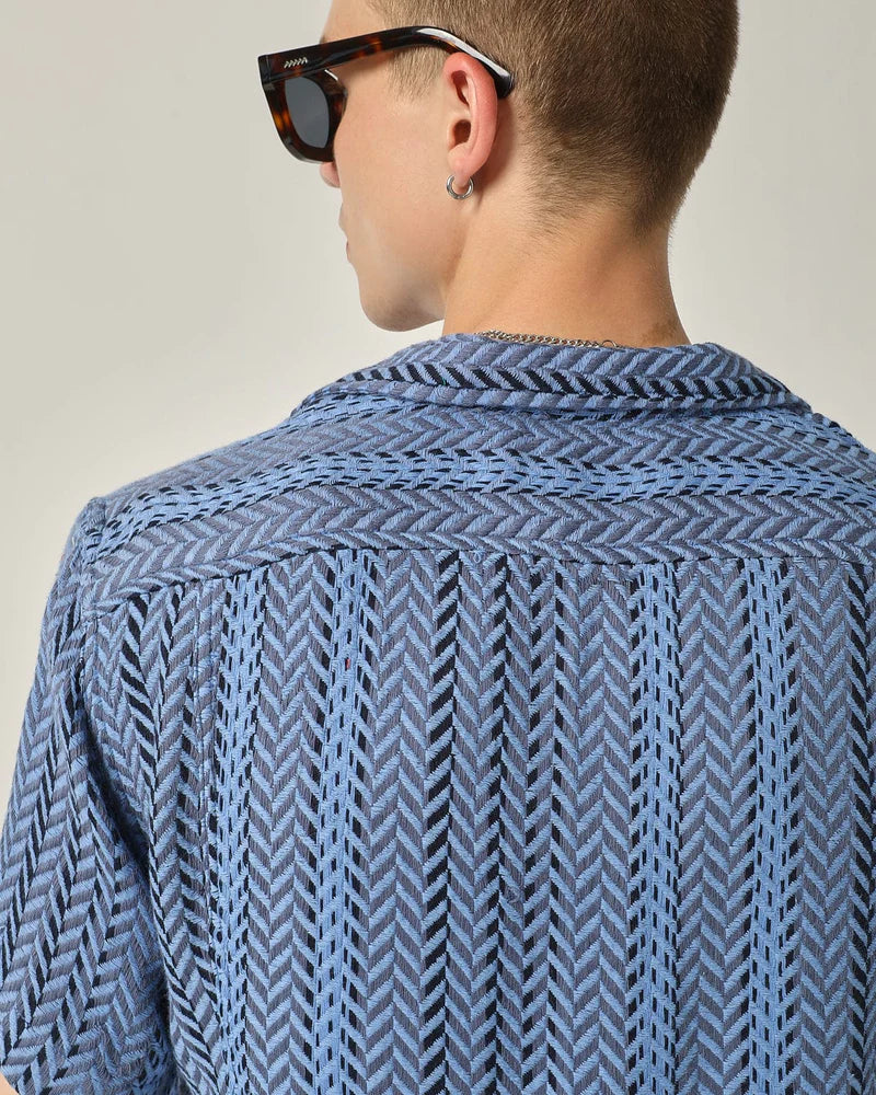 CORRIDOR SHORT SLEEVE ACID PLAID IN TRANCE in TRANCE — view 3