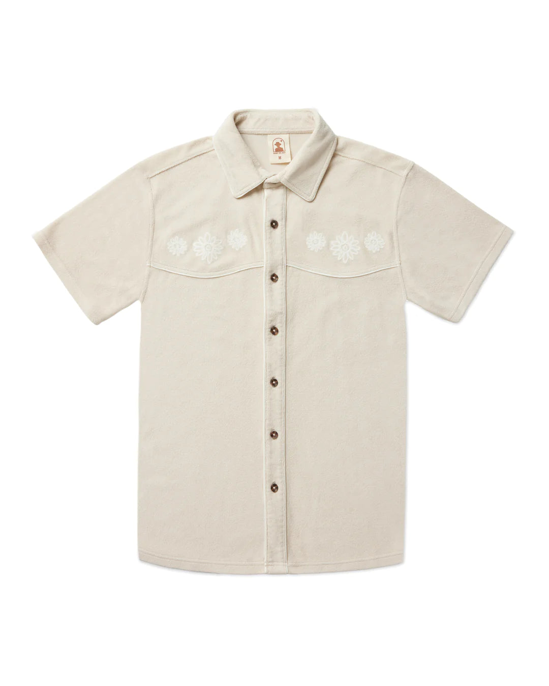 DANDY DEL MAR THE GAUCHO TERRY CLOTH SHIRT IN ALABASTER in ALABASTER — main product view