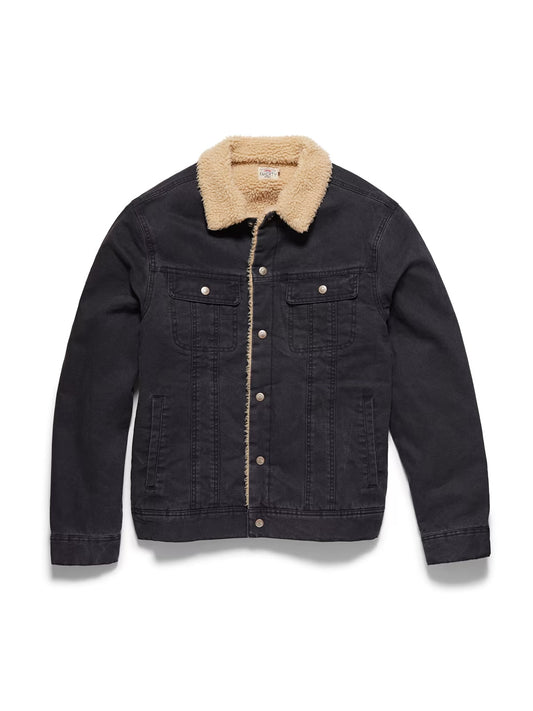 Faherty - FAHERTY TIMBERLINE FLEECE TRUCKER IN WASHED BLACK - Rent With Thred