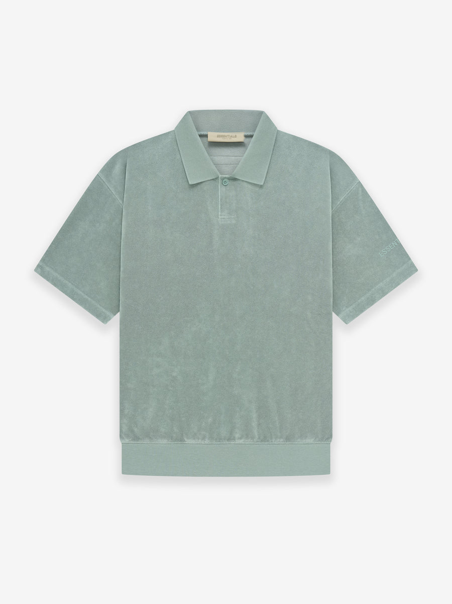 FEAR OF GOD - FEAR OF GOD SHORT SLEEVE TERRY POLO IN SYCAMORE - Rent With Thred