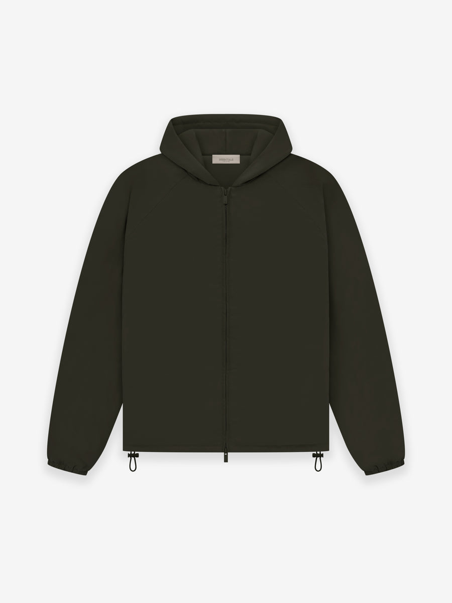 Fear of God - FEAR OF GOD ESSENTIALS FULLZIP JACKET IN OFF BLACK - Rent With Thred