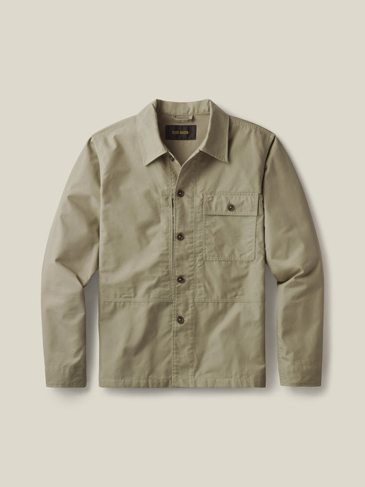 Buck Mason - BUCK MASON STORM STOPPER TRAVELER SHIRT IN LIGHT SAGE - Rent With Thred