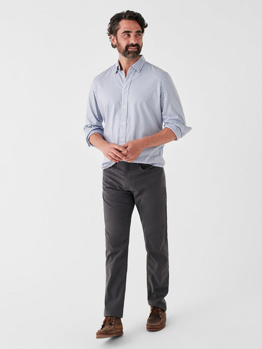 Faherty - FAHERTY THE MOVEMENT SHIRT IN LIGHT BLUE GINGHAM - Rent With Thred