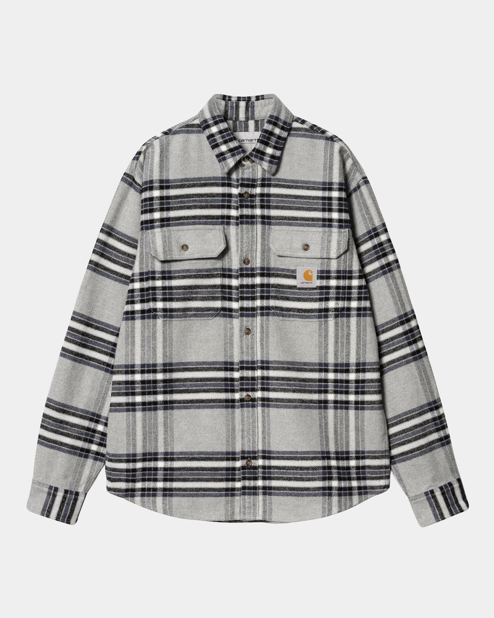 Carhartt WIP - CAHARTT WIP HAWKINS CHECK SHIRT IN GREY HEATHER / BLUE - Rent With Thred
