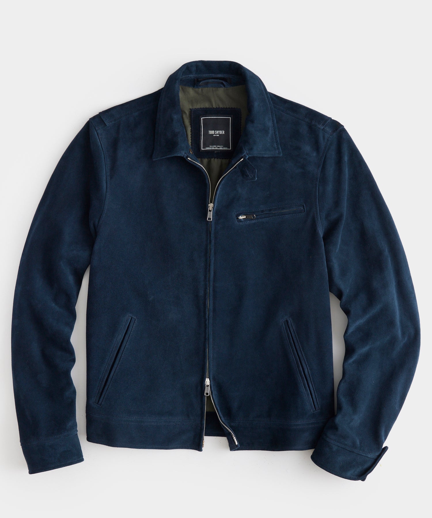 Todd Snyder - TODD SNYDER ITALIAN SUEDE DEAN JACKET IN NAVY - Rent With Thred