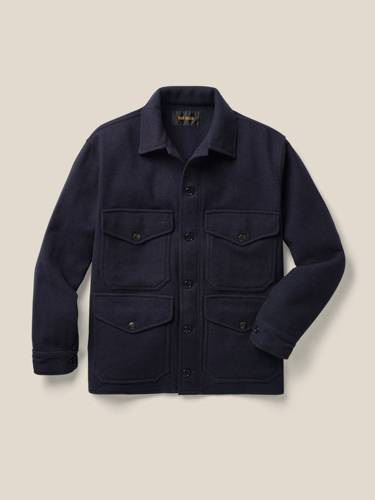 Buck Mason - BUCK MASON RIDGE WOOL UPLAND JACKET IN DARK NAVY - Rent With Thred