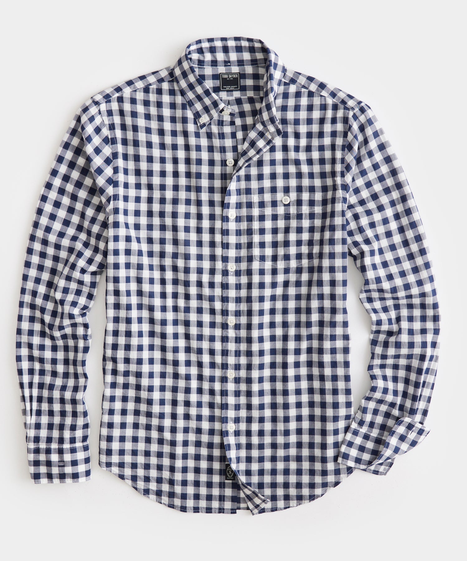 Todd Snyder - TODD SNYDER SUMMER WEIGHT FAVORITE SHIRT IN BLUE GINGHAM - Rent With Thred