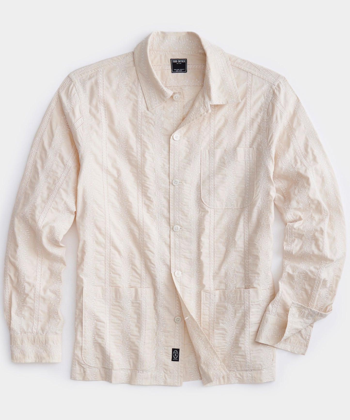 Todd Snyder - TODD SNYDER JAPANESE FLORAL VINE CHORE SHIRT IN NATURAL - Rent With Thred