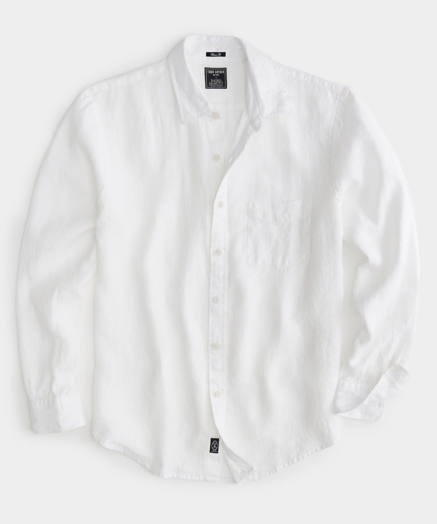 Todd Snyder - TODD SNYDER CLASSIC FIT SEA SOFT IRISH LINEN SHIRT IN WHITE - Rent With Thred