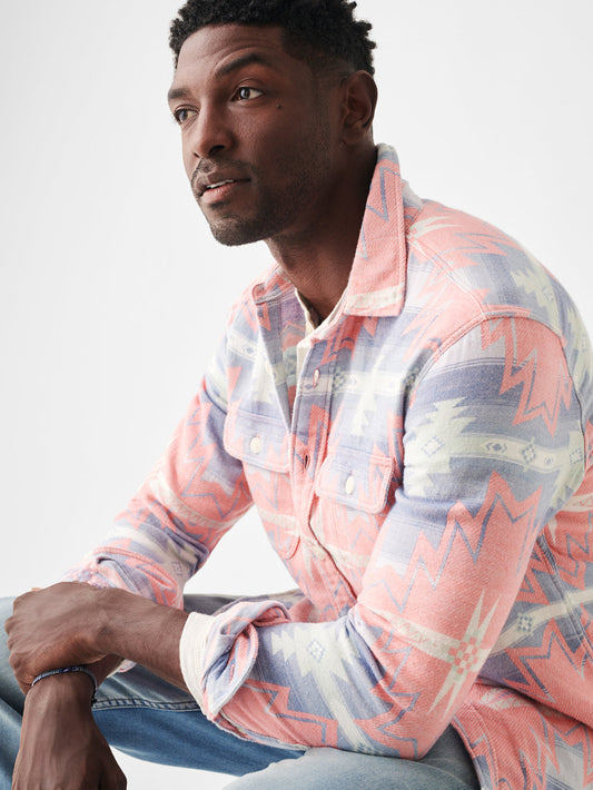 Faherty - FAHERTY DOUG GOOD FEATHER CANYON OVERSHIRT IN MORNING STAR SUN - Rent With Thred