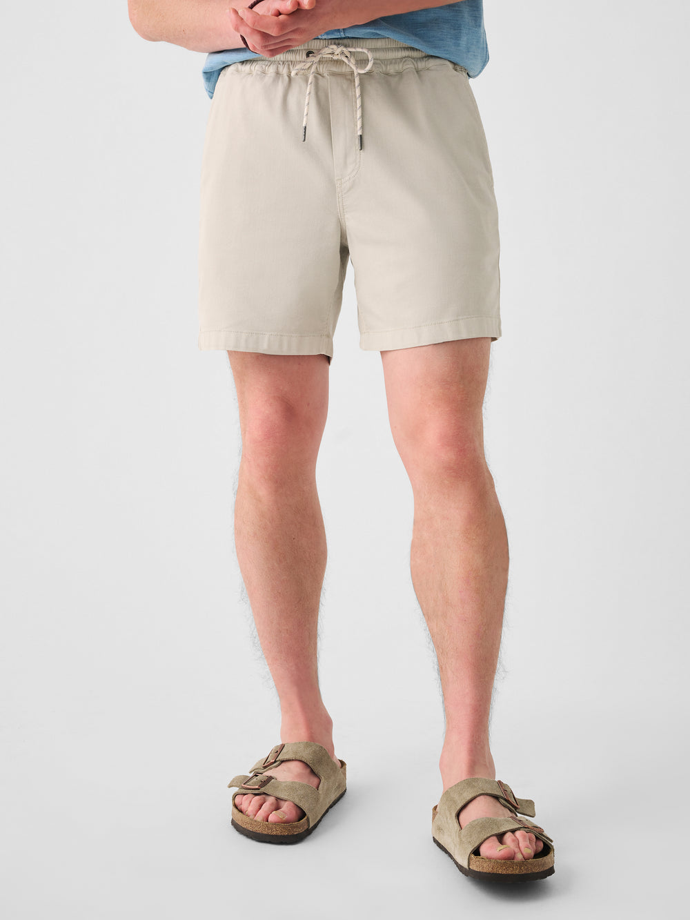 Faherty - FAHERTY ESSENTIAL DRAWSTRING SHORT IN BIRCH - Rent With Thred
