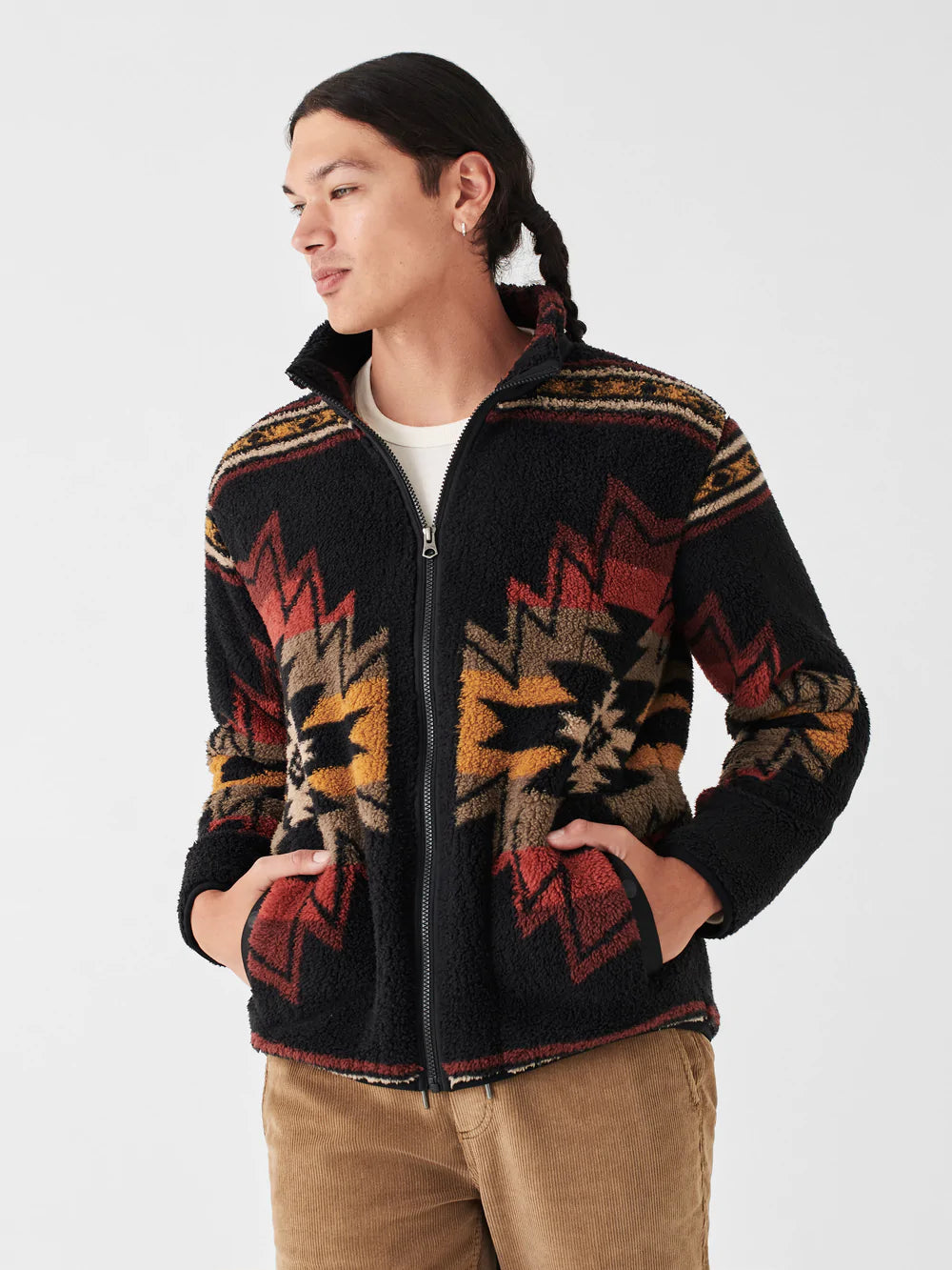 Faherty - FAHERTY DOUG GOOD FEATHER HIGH PILE FLEECE FULL ZIP - Rent With Thred