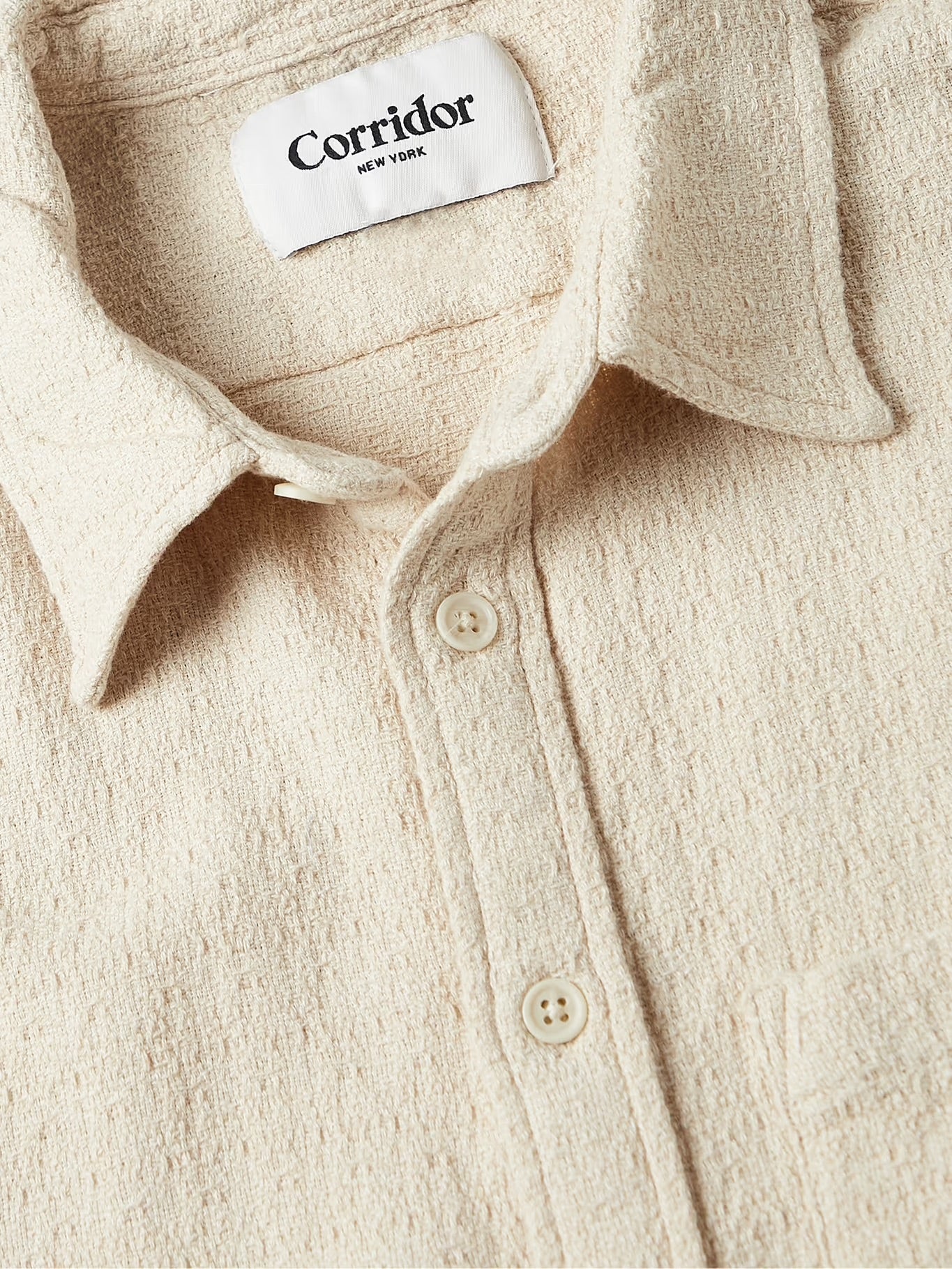 Corridor - CORRIDOR PEARL BOUCLE SHIRT IN NATURAL - Rent With Thred