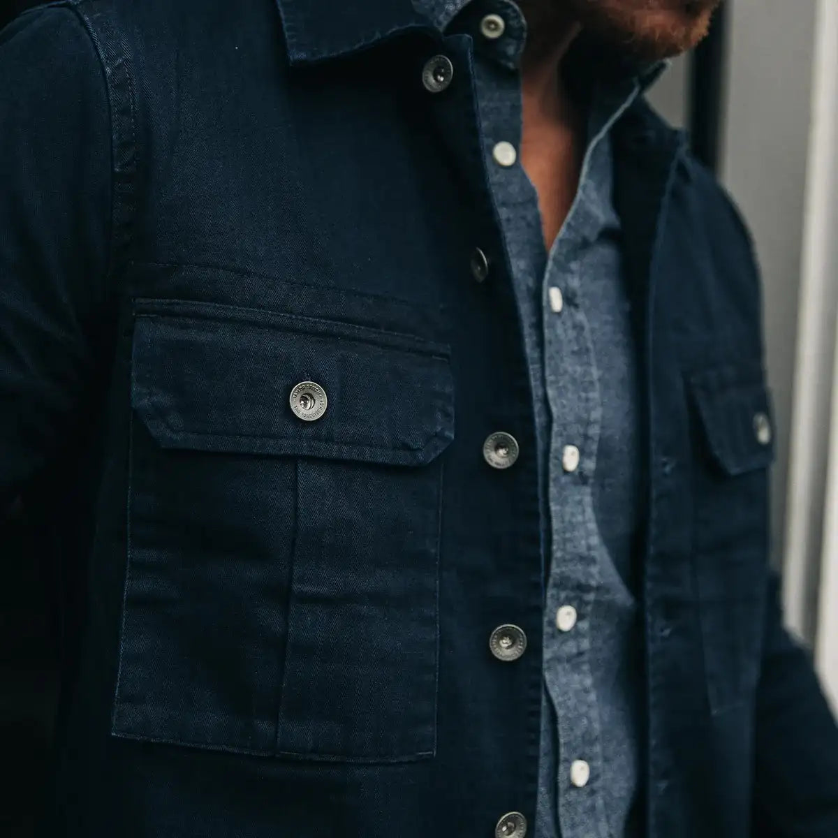 Taylor Stitch - TAYLOR STITCH THE HBT JACKET IN WASHED NAVY - Rent With Thred
