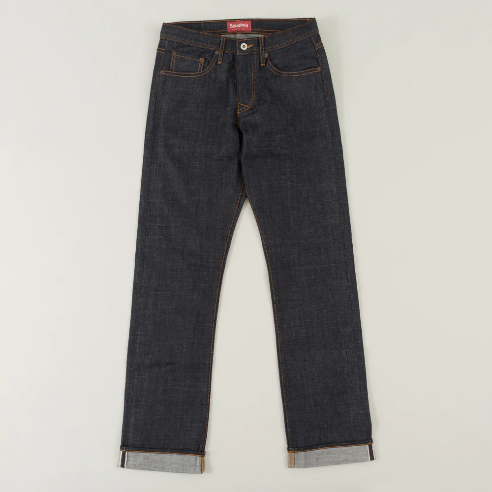 The Stronghold - THE STRONGHOLD ORIGINAL FIT 10.5 OZ INDIGO SELVEDGE RAW DENIM WITH SPICE STITCHING - Rent With Thred