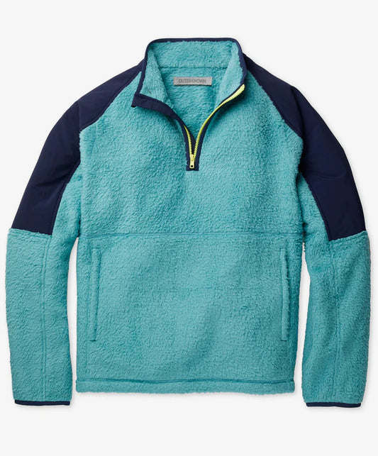 Outerknown - OUTERKNOWN SKYLINE HALF ZIP POPOVER IN MINERAL BLUE - Rent With Thred