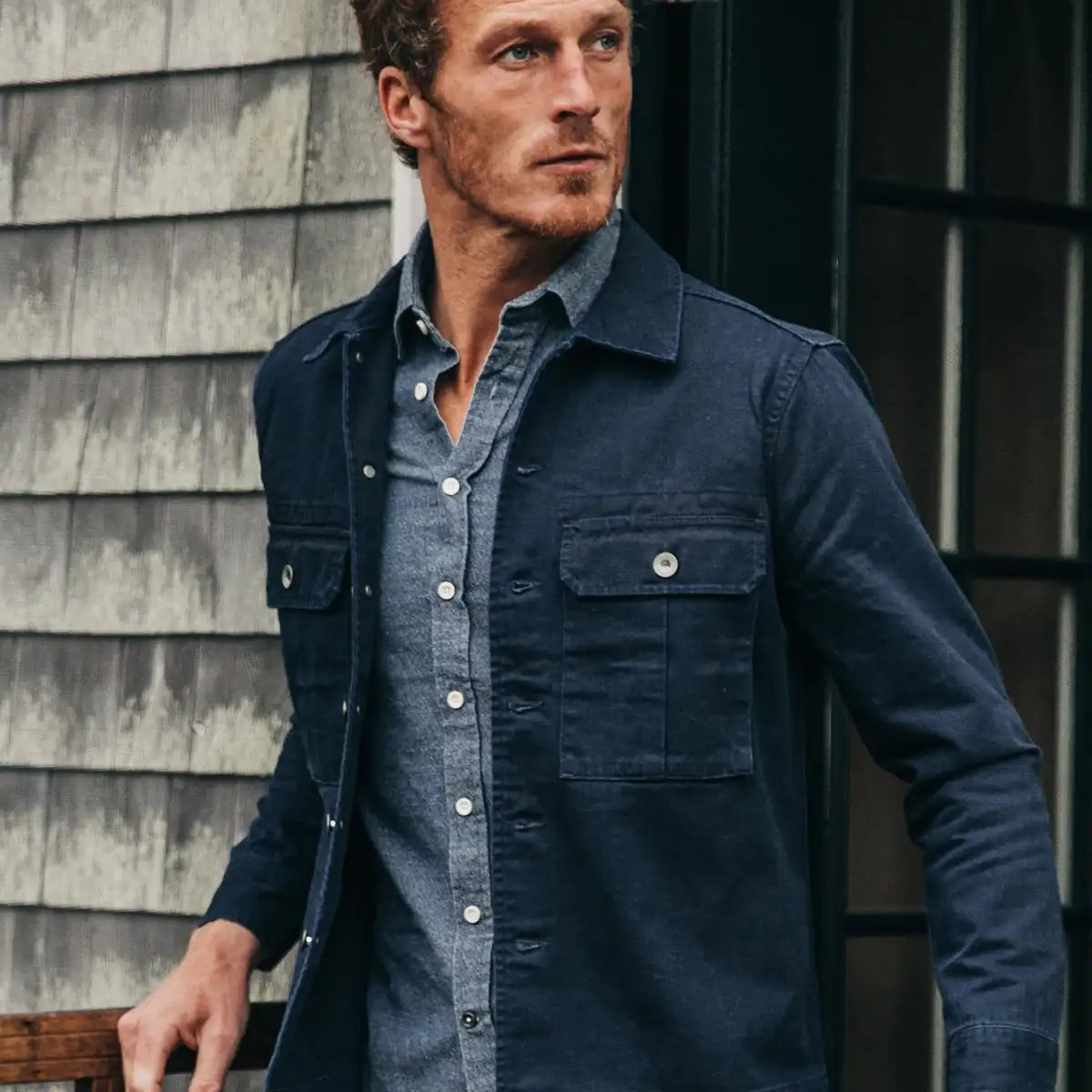 Taylor Stitch - TAYLOR STITCH THE HBT JACKET IN WASHED NAVY - Rent With Thred