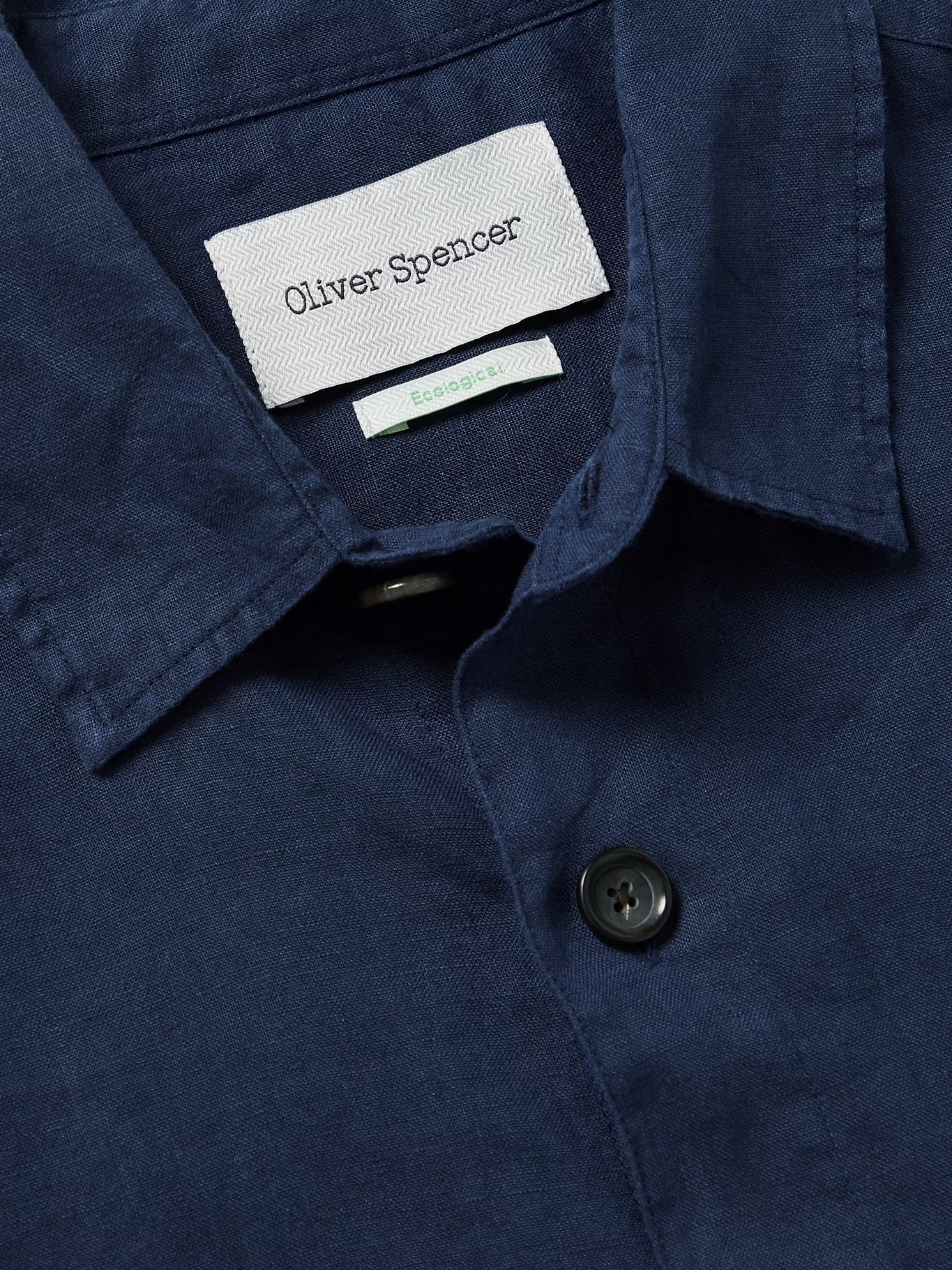 Oliver Spencer - OLIVER SPENCER MILFORD LINEN SHIRT/JACKET IN NAVY - Rent With Thred