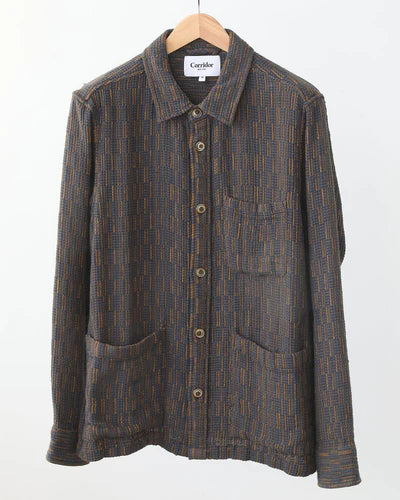 Corridor - CORRIDOR RAINBOW WEAVE OVERSHIRT IN BROWN - Rent With Thred