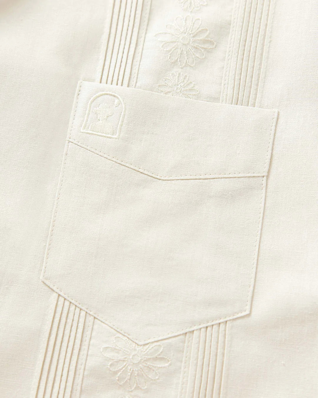 Dandy Del Mar - DANDY DEL MAR THE BRISA LINEN SHIRT IN VINTAGE IVORY - Rent With Thred