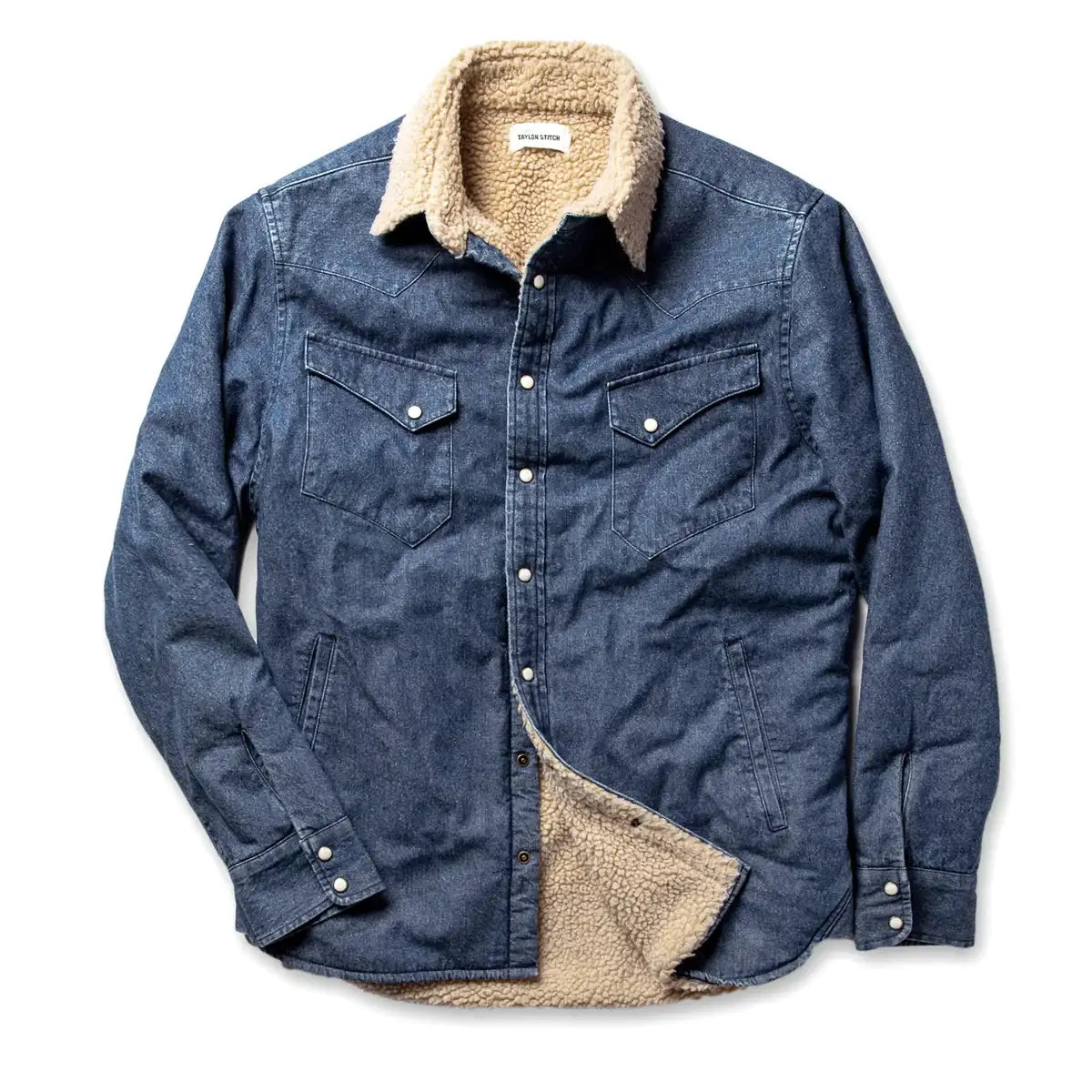 Taylor Stitch - TAYLOR STITCH THE WESTERN SHIRT JACKET IN WASHED INDIGO - Rent With Thred