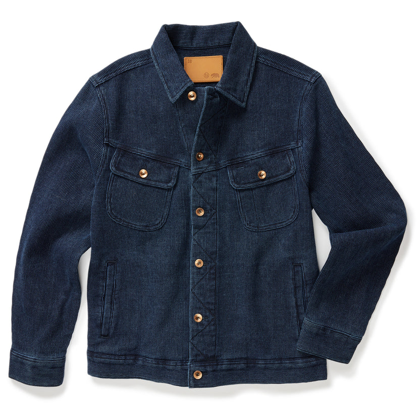 Taylor Stitch - TAYLOR STITCH THE LONG HAUL JACKET IN INDIGO WAFFLE - Rent With Thred