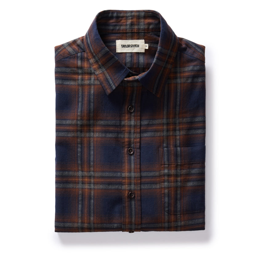 Taylor Stitch - TAYLOR STITCH THE CALIFORNIA IN TWILIGHT PLAID BRUSHED COTTON TWILL - Rent With Thred