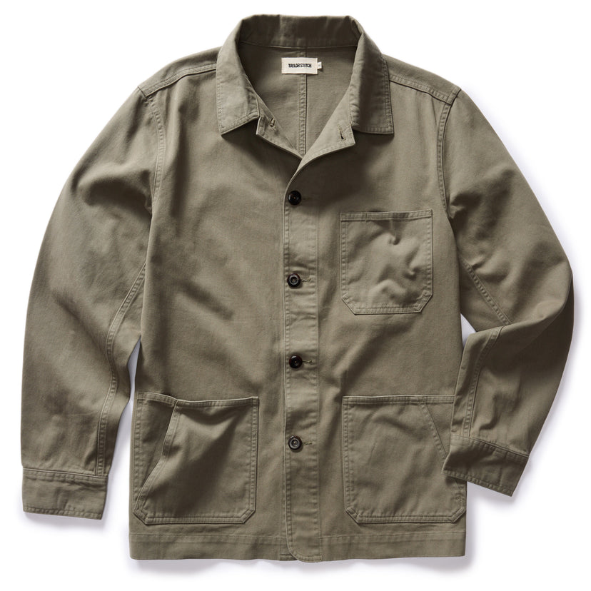 Taylor Stitch - TAYLOR STITCH THE OJAI JACKET IN ORGANIC SMOKED OLIVE FOUNDATION TWILL - Rent With Thred