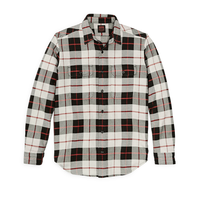 Filson - FILSON VINTAGE FLANNEL WORK SHIRT IN NATURAL/CHARCOAL - Rent With Thred