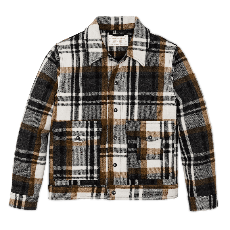 Filson Mackinaw Wool Work Jacket in Blue Coal / Copper Heather Filson Mackinaw Wool Work Jacket in Blue Coal / Copper Heather