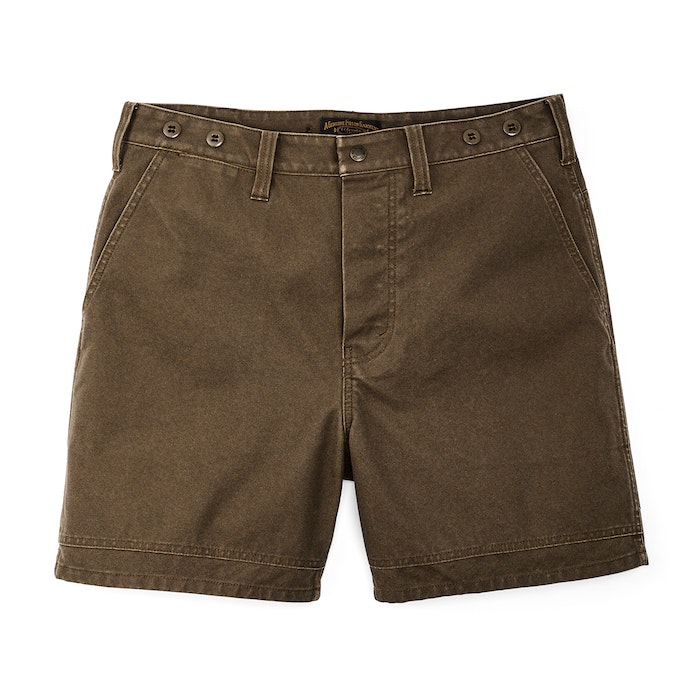 Filson - FILSON DRY TIN CLOTH SHORTS IN MARSH OLIVE - Rent With Thred